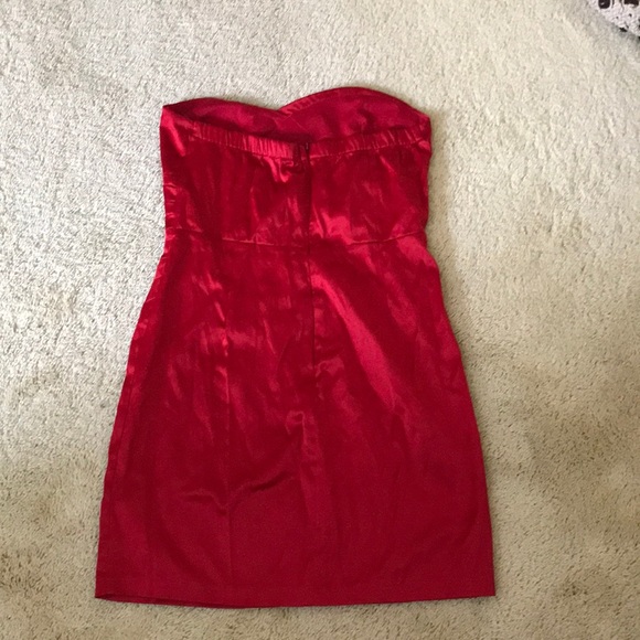 Red Strapless Dress - Picture 2 of 2